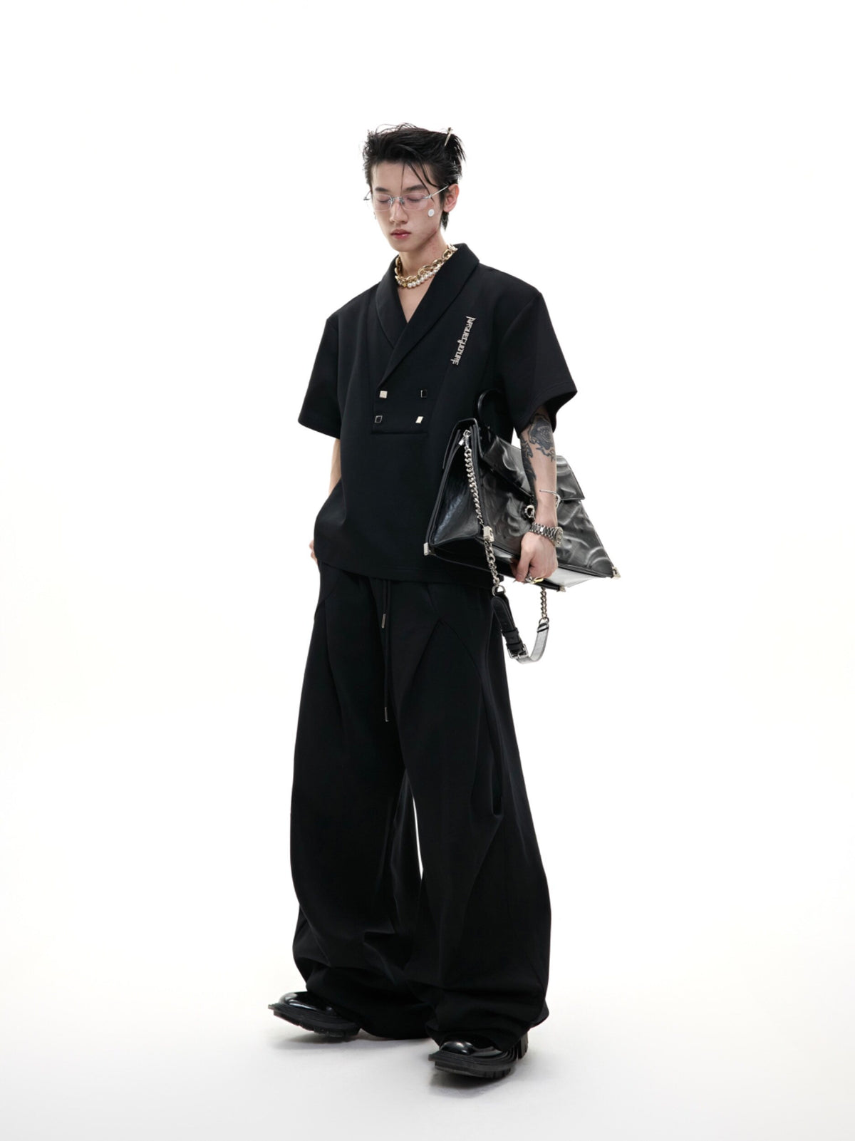 V-Neck Structured Shirt and Trouser Set - product image 2
