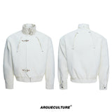 Python-Embossed Cropped Faux Leather Jacket - product image 5