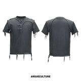 Distressed Ribbed Henley T-Shirt - variant image 6