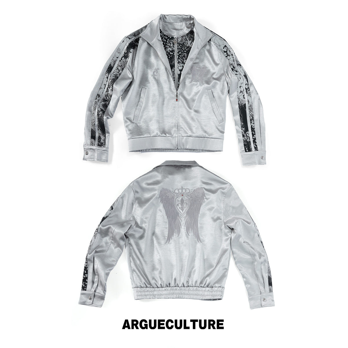 Gray Satin Wing Embroidery Jacket - variant image 6