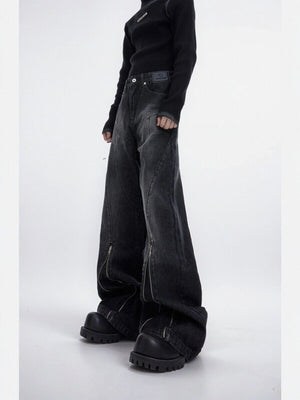 Washed Distressed Flare Jeans - product image 2