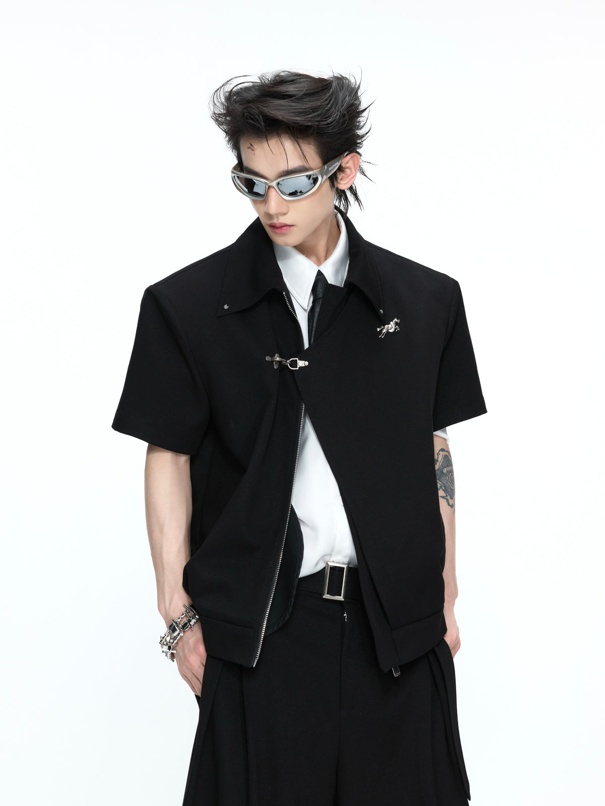 Asymmetric Layered Jacket & Trousers - product image 5