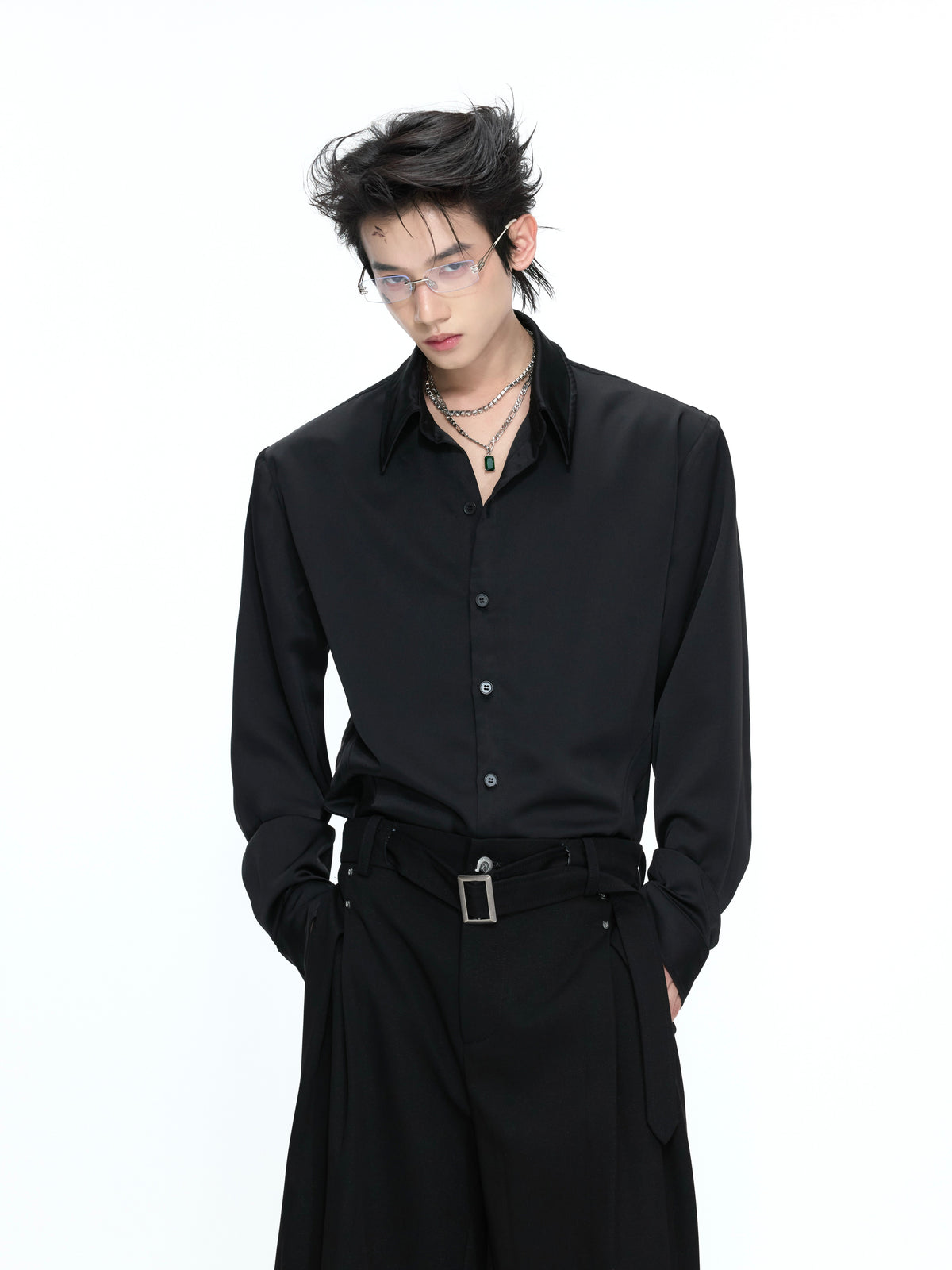 Structured Satin Acetate Shirt - product image 2