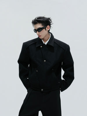Asymmetric Wool-Alpaca Short Jacket - product image 2