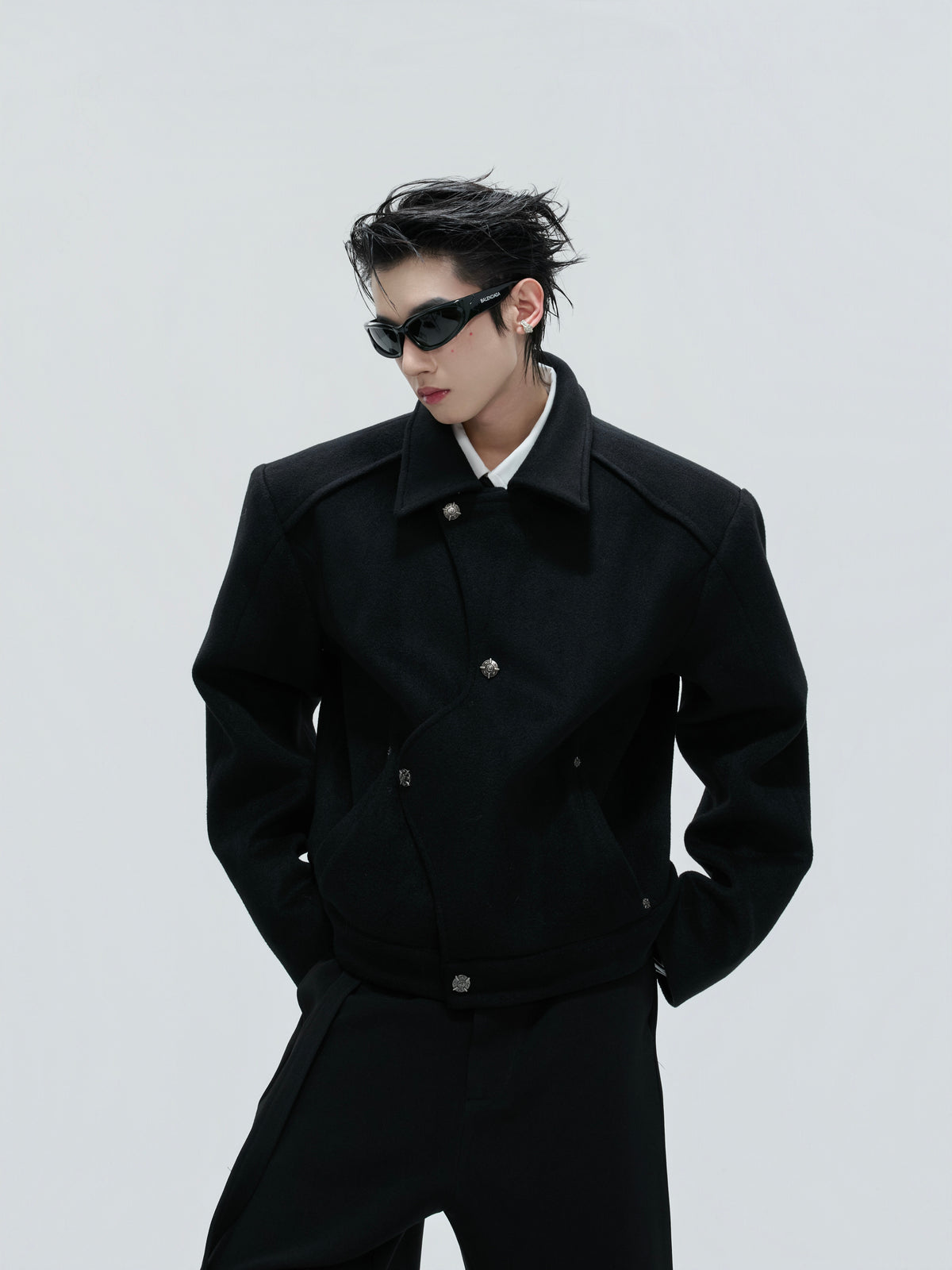 Asymmetric Wool-Alpaca Short Jacket - product image 2