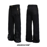 Embroidered Suede Straight-Leg Trousers - product image 5