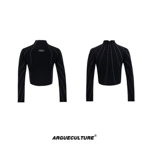 Cropped Mock-Neck Long-Sleeve T-Shirt - product image 5