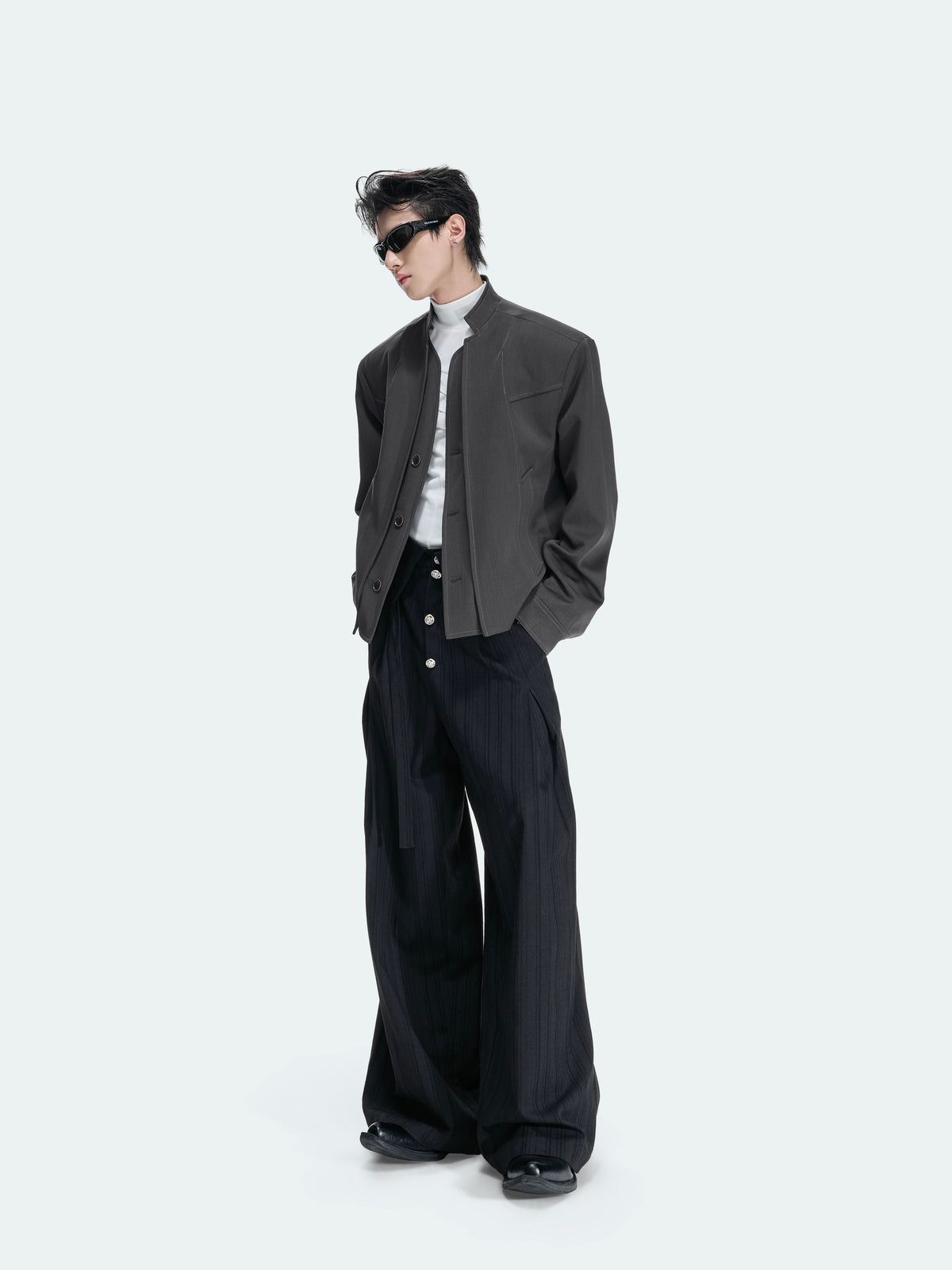 Deconstructed Cropped Blazer Jacket - product image 3