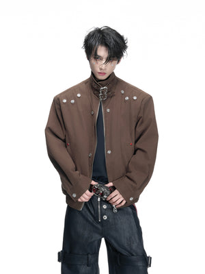 Washed Cropped Court-Button Jacket - product image 1