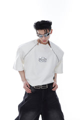 Shoulder-Pad Zip-Detail T-Shirt - product image 5