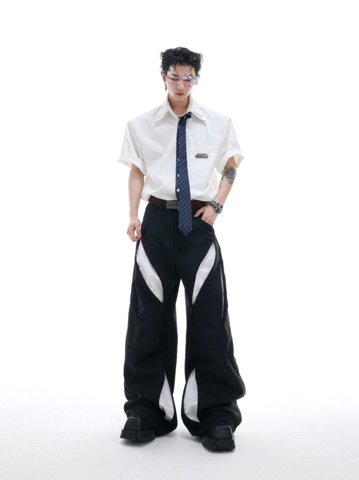 Relaxed Double-Collar Tie Shirt - product image 4