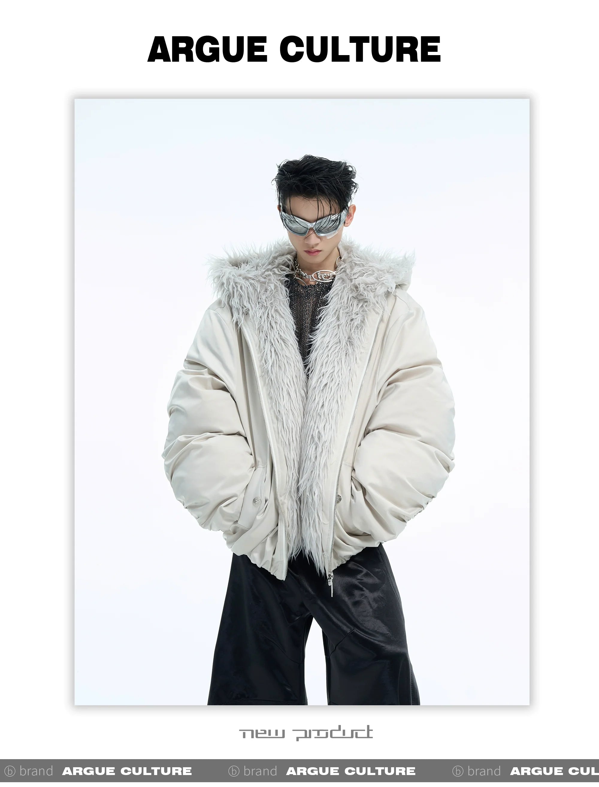 Men?¡¥s Faux Fur Hooded Waterproof Puffer Jacket - ArgueCulture