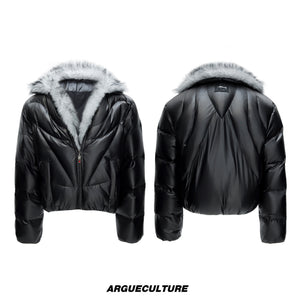 Asymmetric Black Duck Down Jacket - product image 5