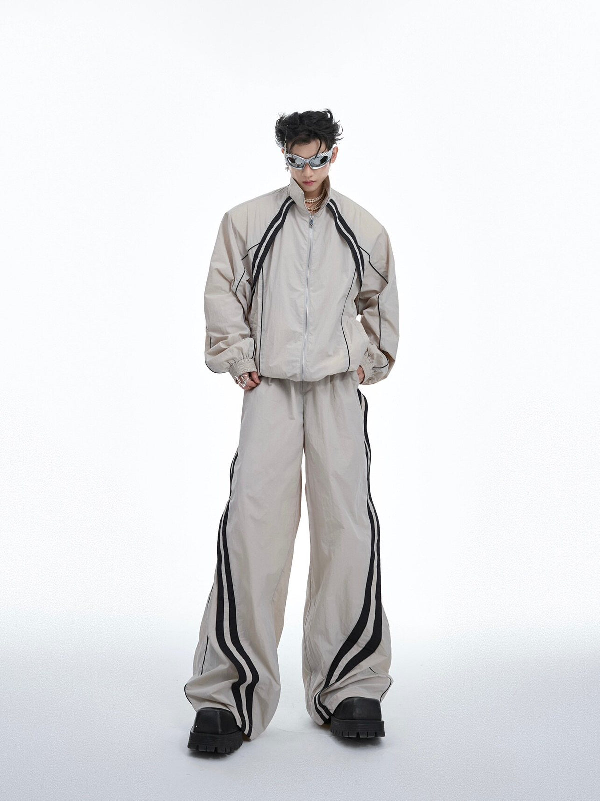 Color-Blocked Nylon Shirt & Pants - product image 1