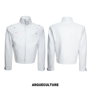 Croc-Embossed Faux Leather Jacket - variant image 6