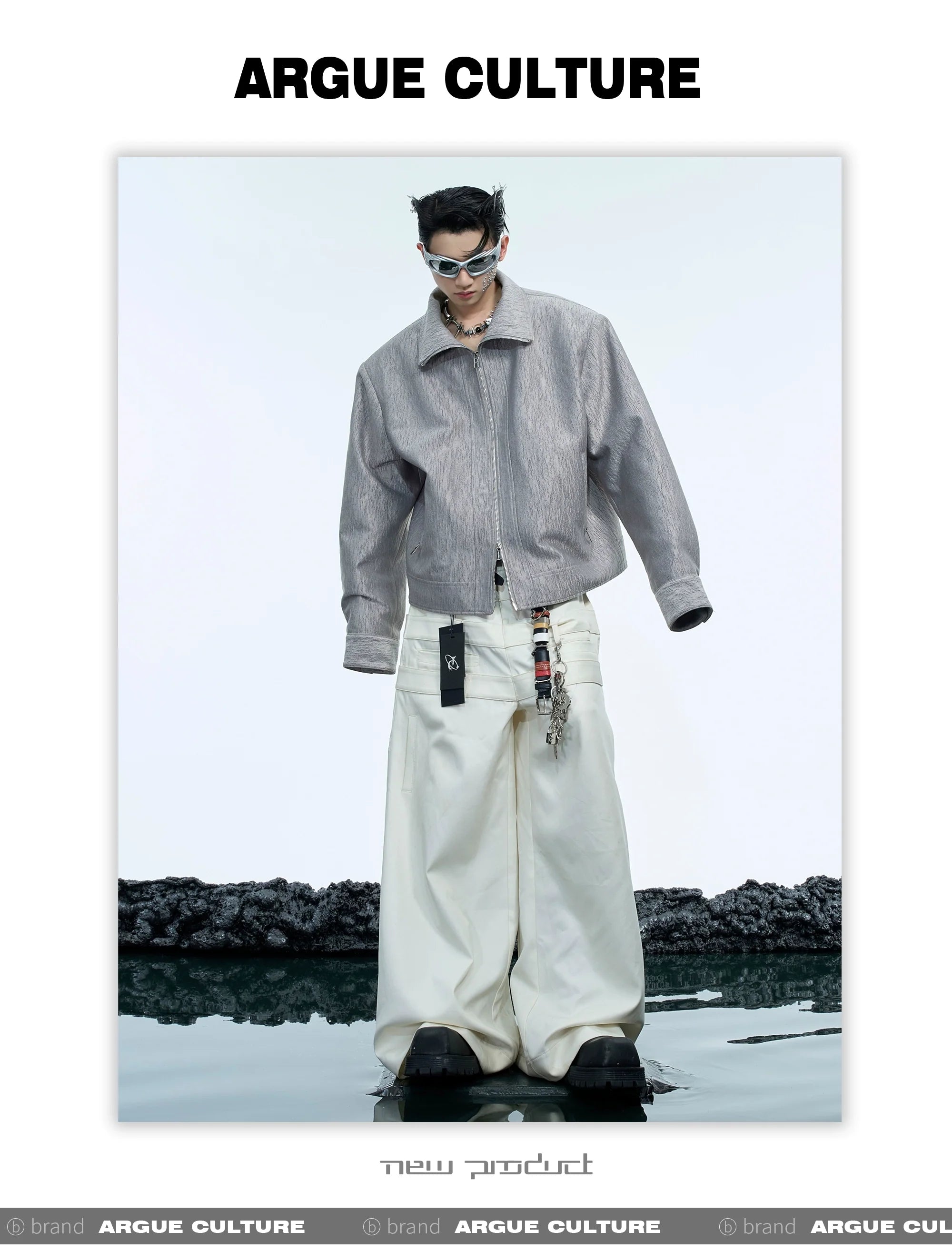 Deconstructed Vest Jacket with Removable Overlay and Vintage Buttons - ArgueCulture