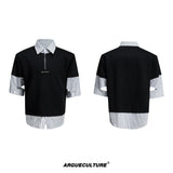 Striped Faux-Layered Oversized Shirt - product image 5