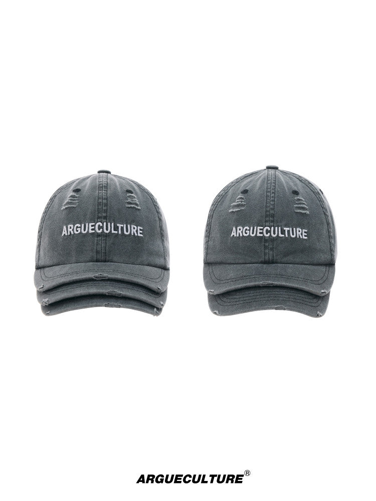 Washed Cotton Layered-Brim Cap - product image 1