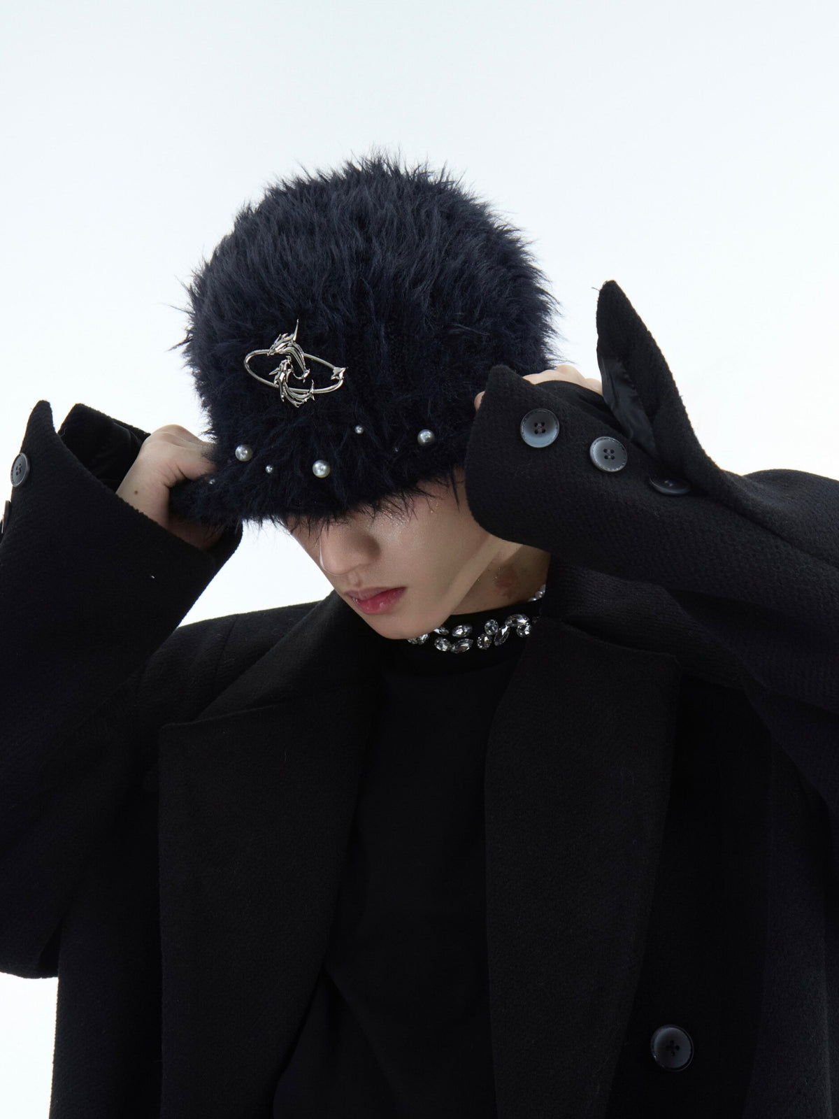 Fuzzy Knit Flat-Brim Hat - product image 2