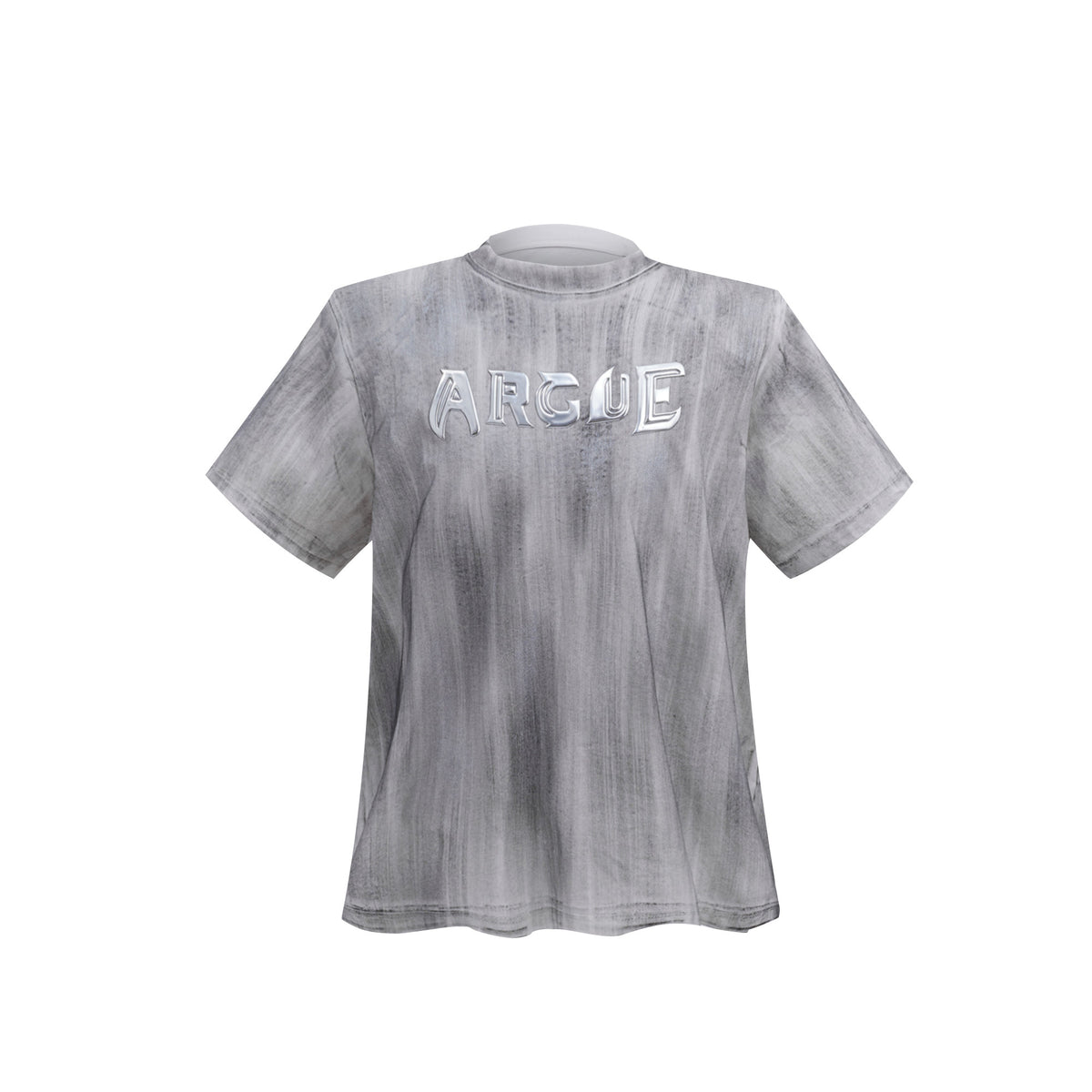 Distressed Silver Logo Shoulder-Pad Tee - product image 5