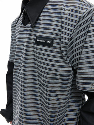 Color-Block Striped Mock Two-Piece Polo - product image 5