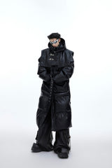 Deconstructed Long Hooded Padded Coat - product image 4