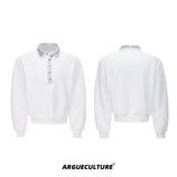 Sequined Lapel Polo Sweatshirt - product image 5