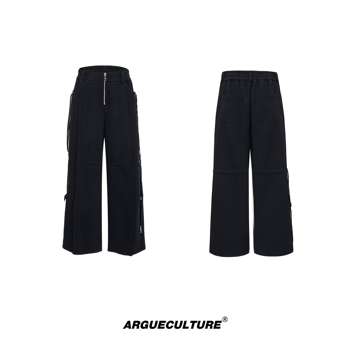 Deconstructed Wide-Leg Drawstring Pants - product image 5