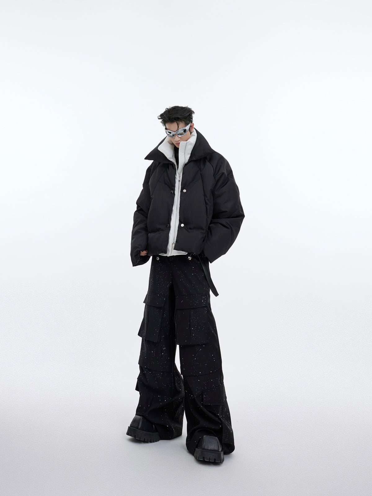 Liquid Sheen Layered Padded Jacket - product image 5