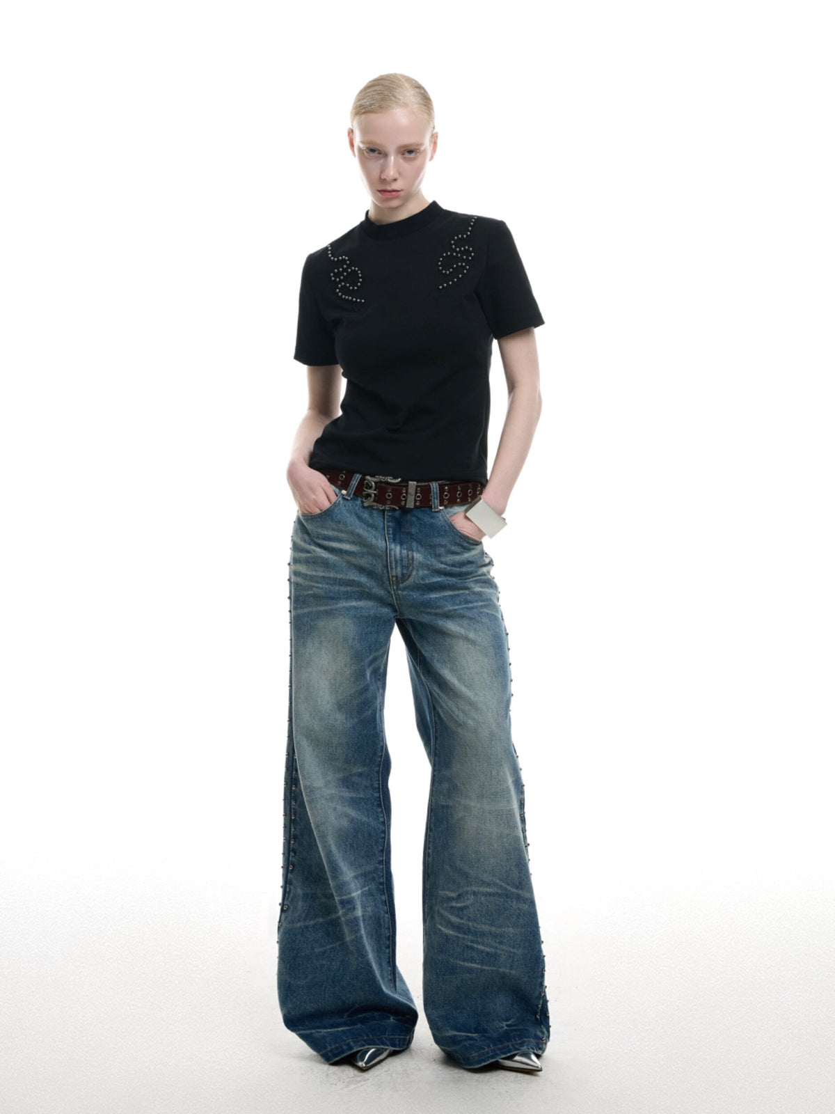 Rivet Spine Slim T-Shirt - product image 3