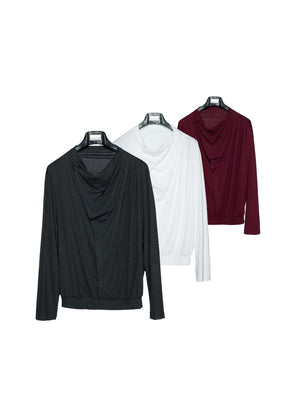 Drape-Neck Long-Sleeve Top - product image 3