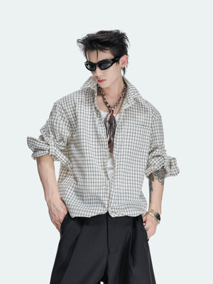 Cropped Check Seersucker Shirt - product image 3