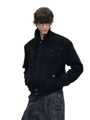 Cropped Suede Jacket with Detachable Fur Collar - product image 5