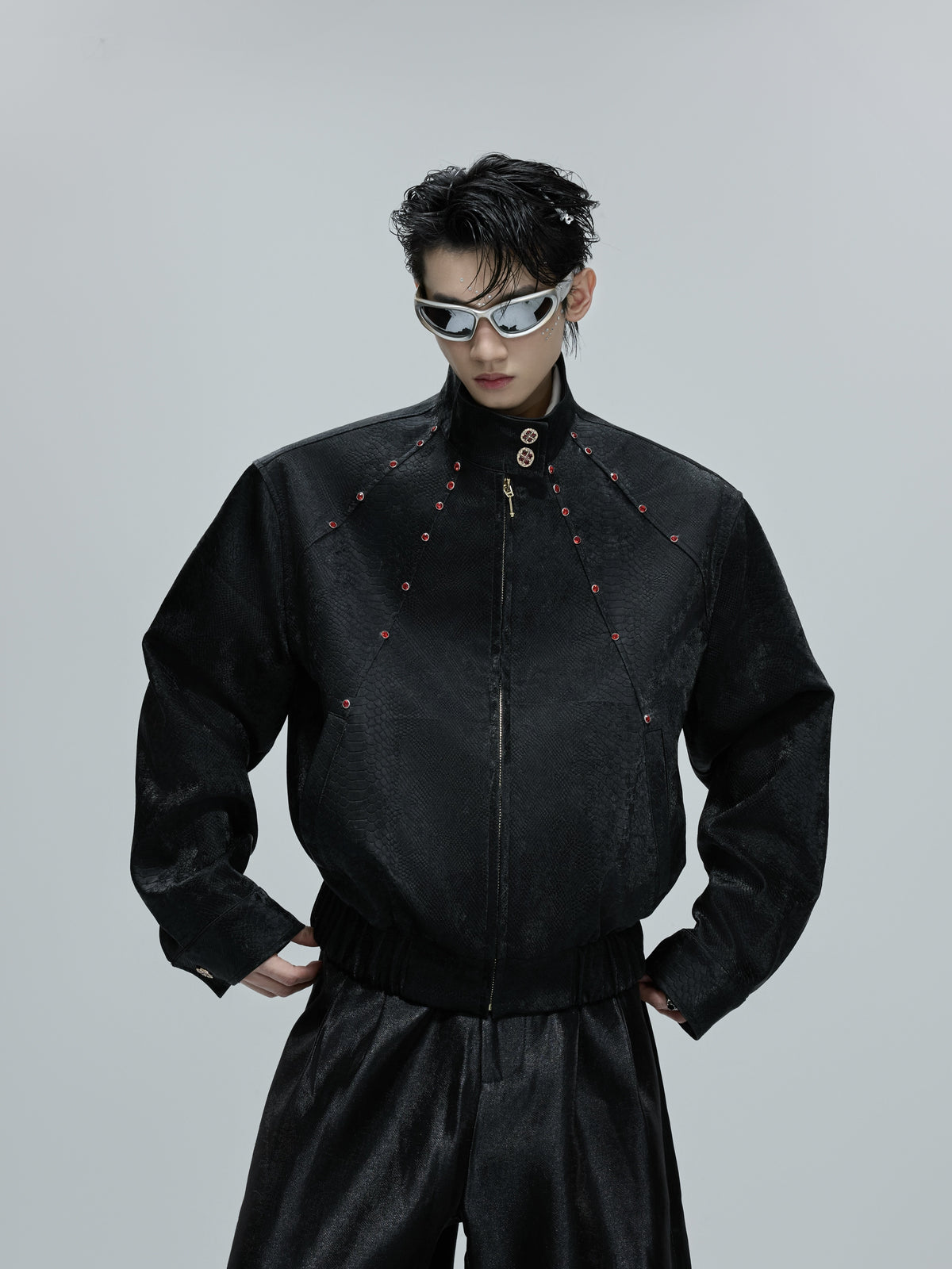 Reversible Croc-Texture Faux Leather Jacket - product image 5