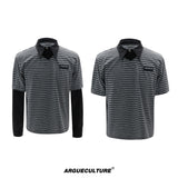Color-Block Striped Mock Two-Piece Polo - product image 5