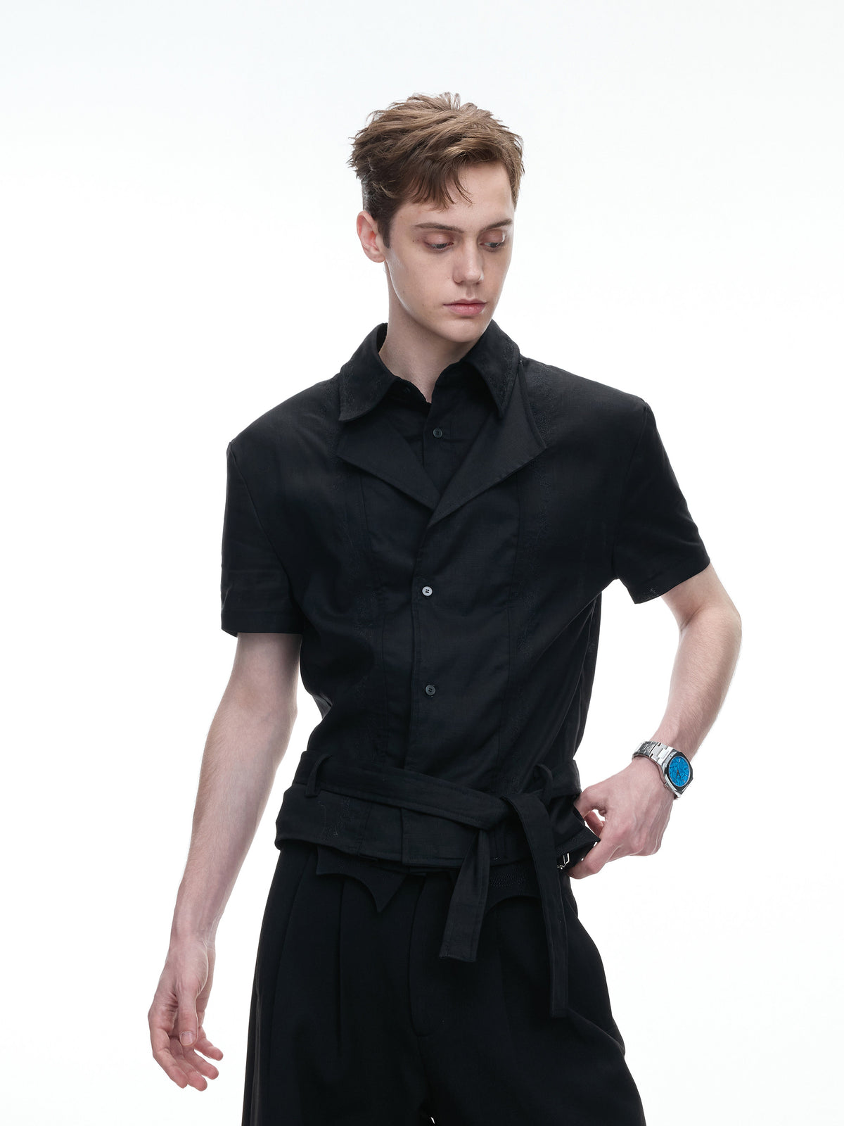 Relaxed Linen-Blend Embroidered Shirt - product image 2