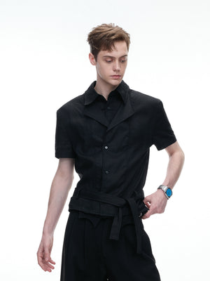 Relaxed Linen-Blend Embroidered Shirt - product image 2