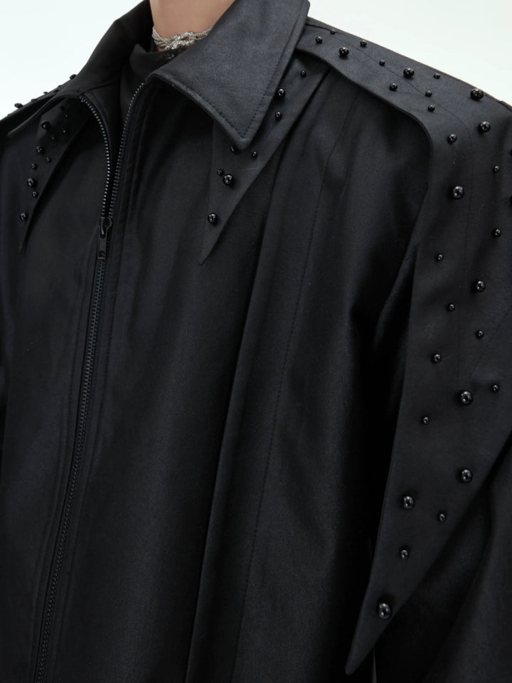 Wax-Dyed Textured Structured Jacket – Avant-Garde Streetwear - ArgueCulture