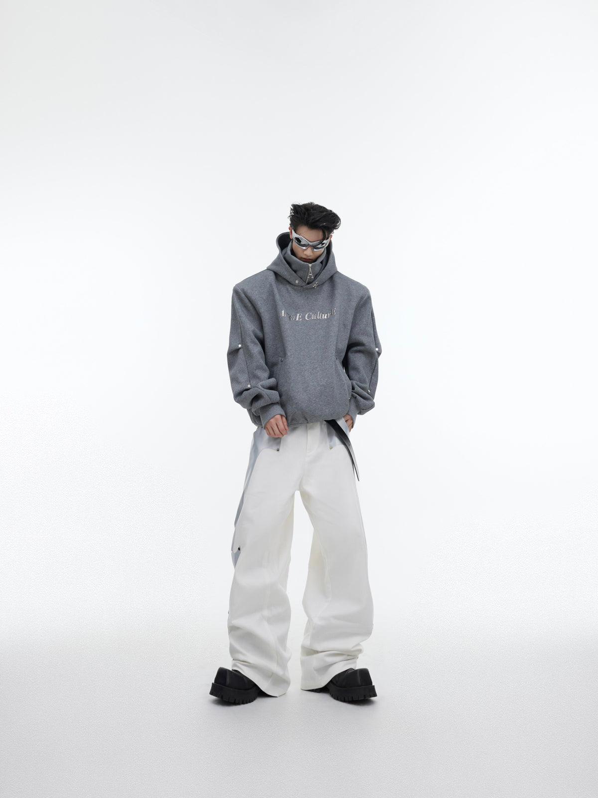 Deconstructed High-Neck Sequin Hoodie - product image 3