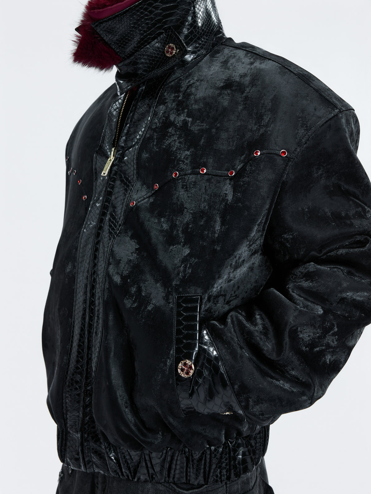 Reversible Leather Fur-Collar Jacket - product image 5
