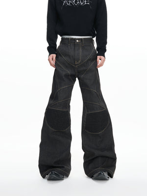 Deconstructed Black Raw Denim Jeans - product image 5