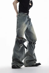 High-Waisted Washed Belt-Detail Jeans - product image 5