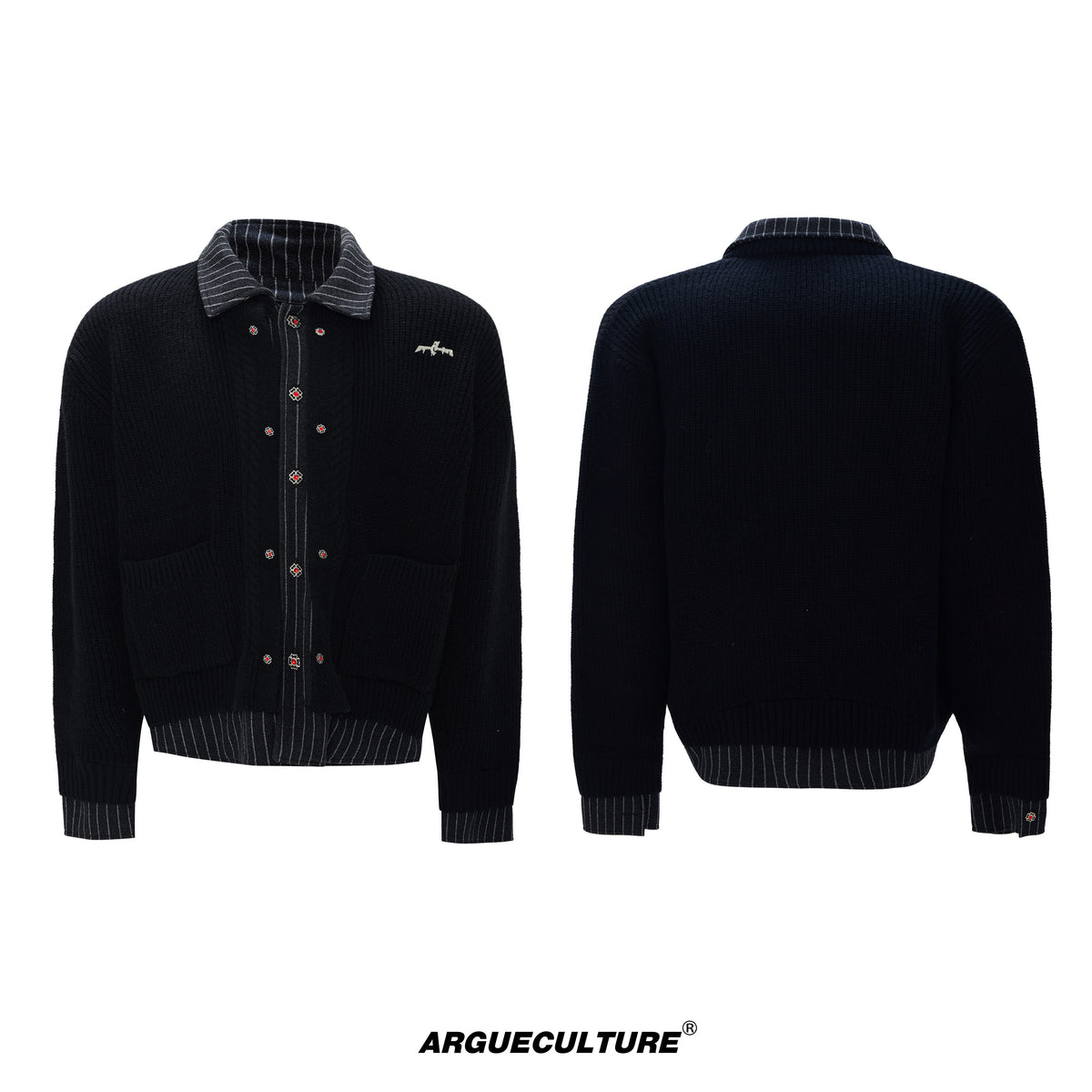 Faux-Layered Wool Cashmere Cardigan - product image 5