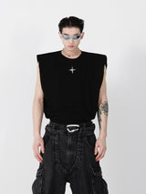 Metal Detail Cotton Tank Top - product image 4