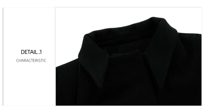 Double-Breasted Wool Coat with Belt Design & Elegant Tailoring - ArgueCulture