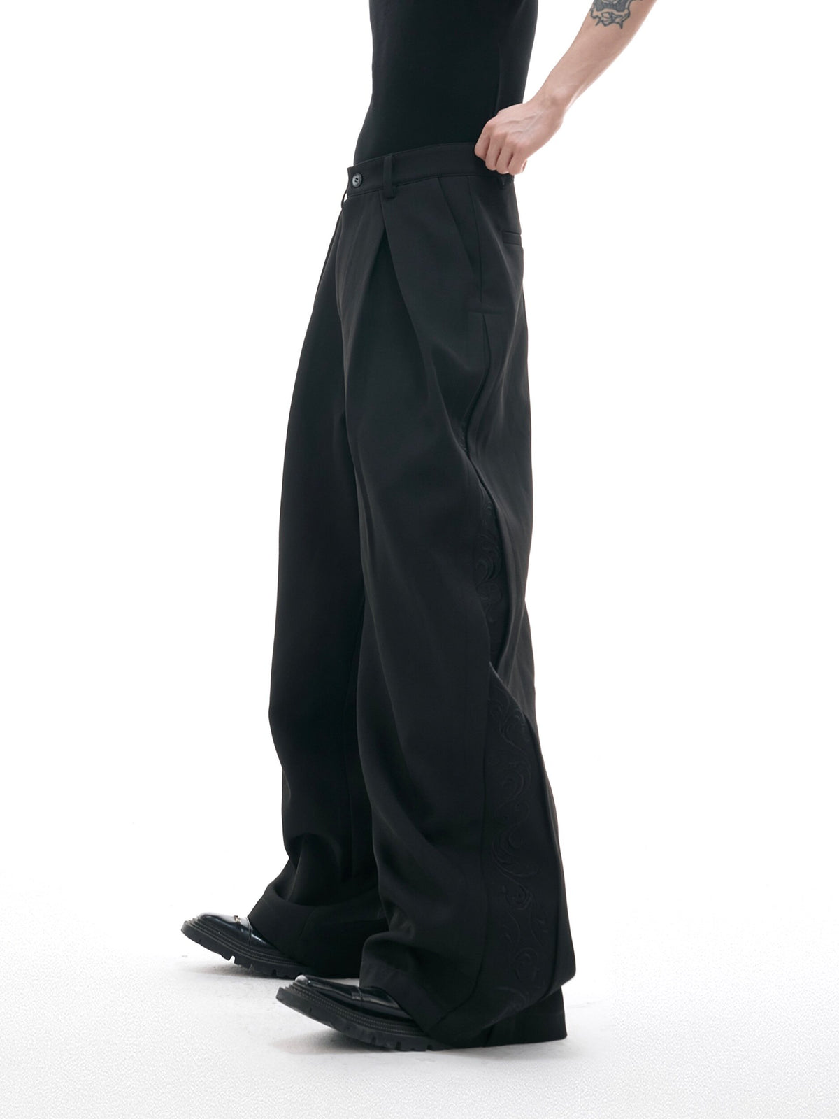 Embroidered Wide-Leg Trousers - product image 1