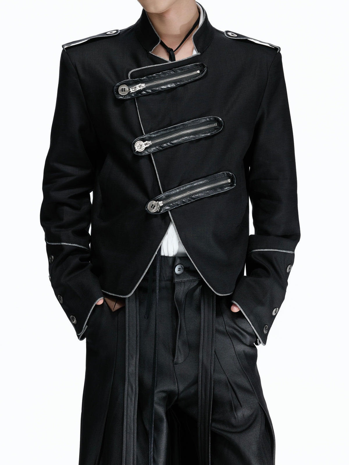 Stand-Collar Asymmetric Zip Jacket - product image 5