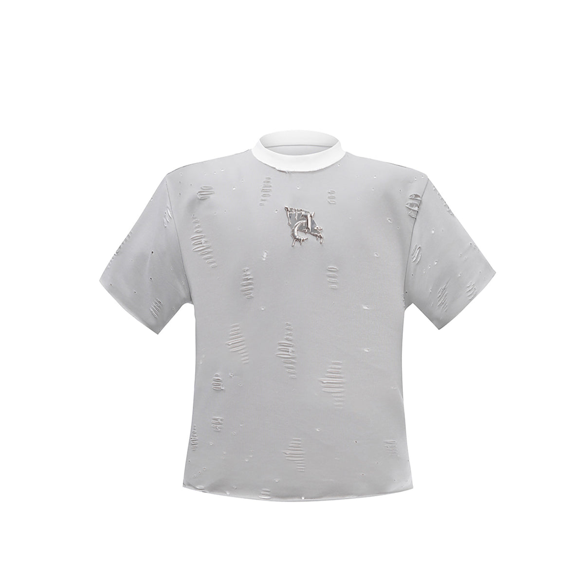 Deconstructed Logo Shoulder-Pad Tee - product image 5