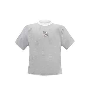 Deconstructed Logo Shoulder-Pad Tee - product image 5