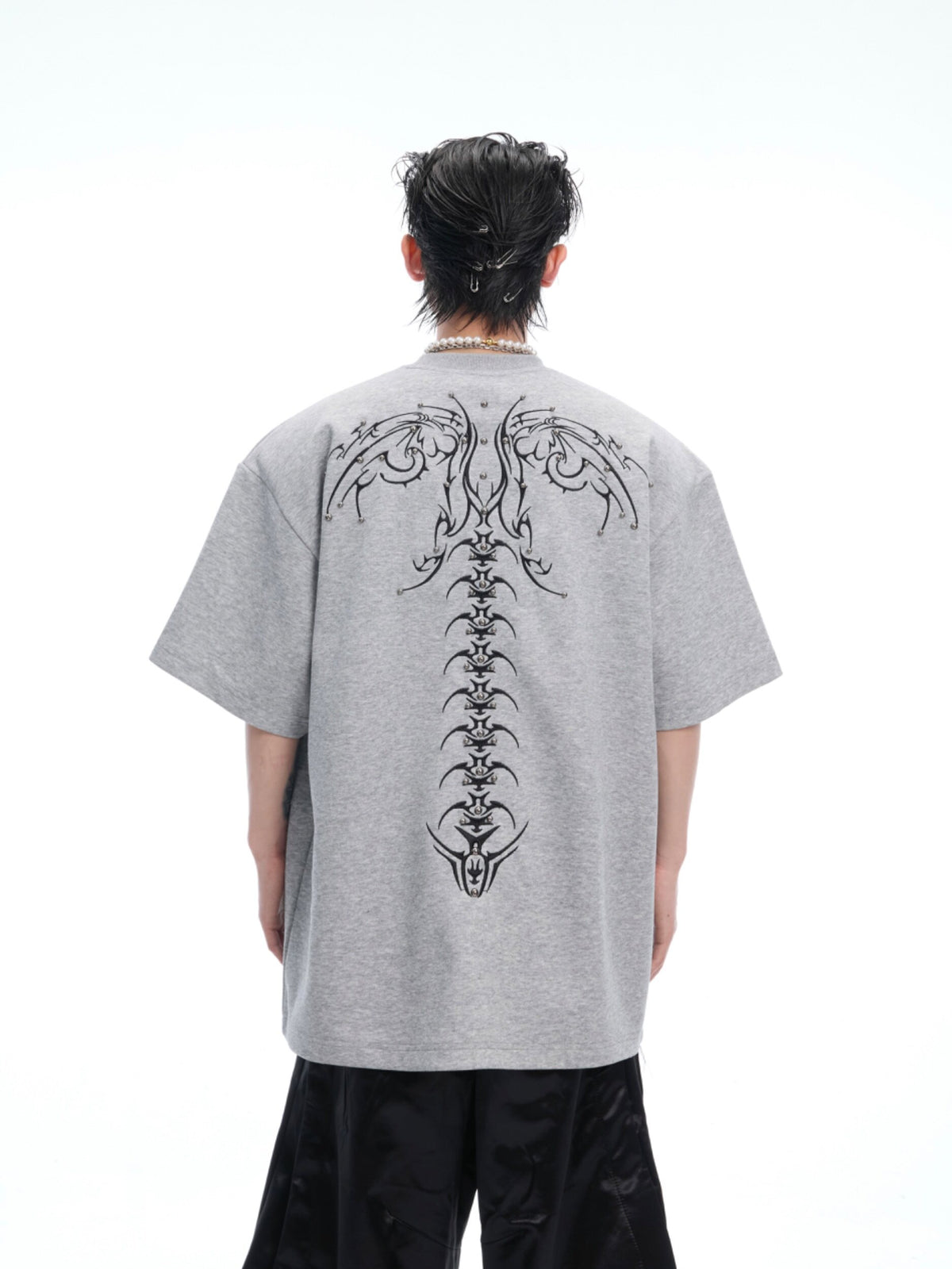 Spinal Bone Embroidered Oversized T-Shirt - product image 4